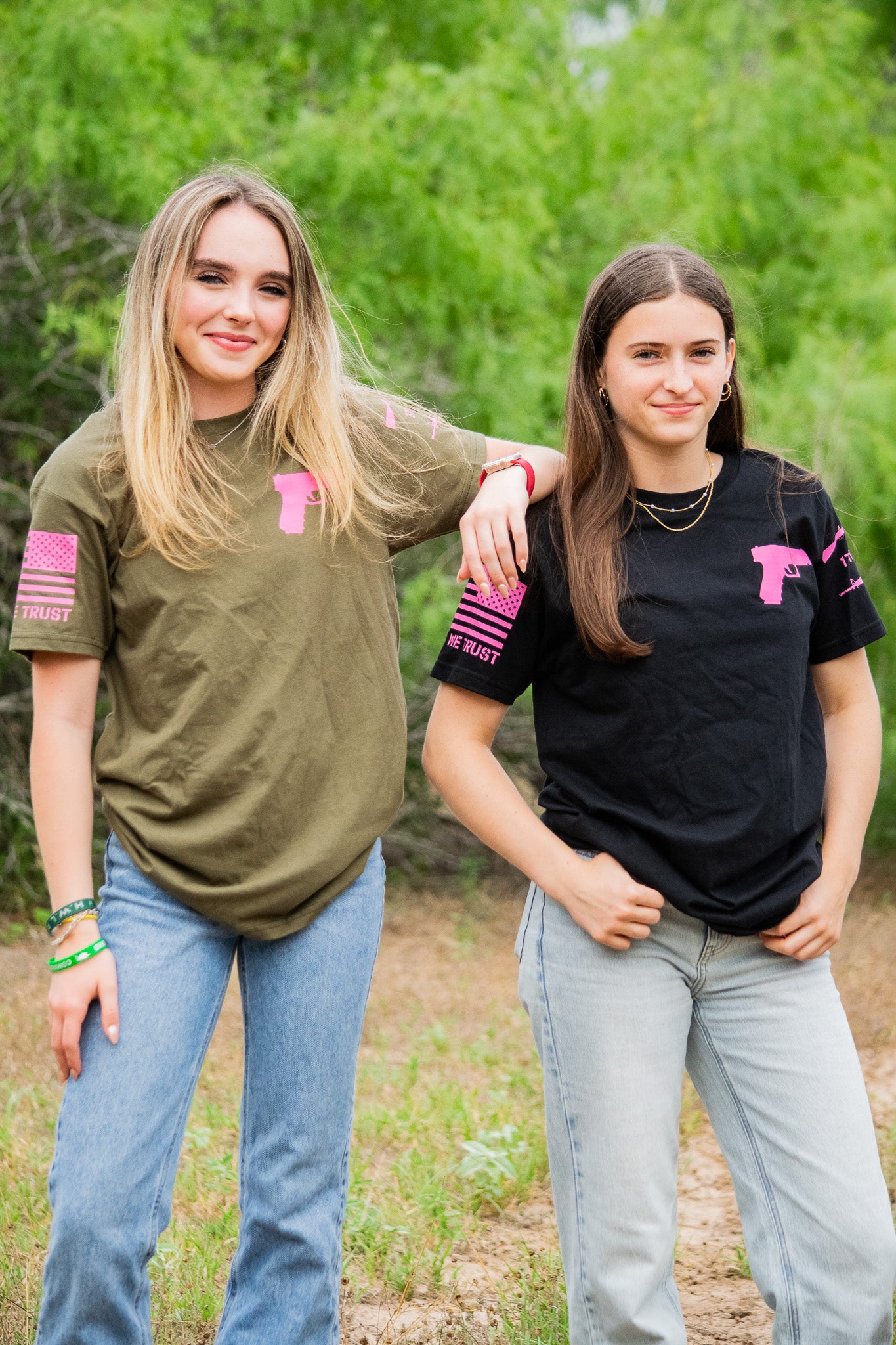 Womans Gun Flag T-Shirt