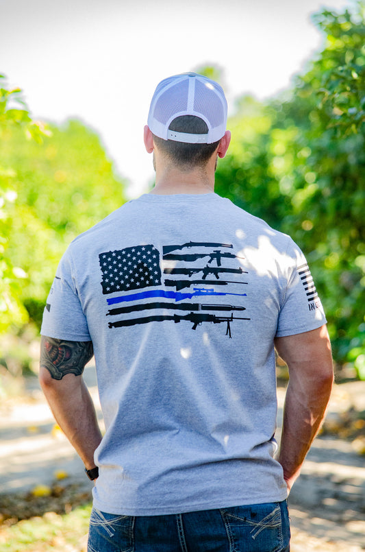 Gun flag blue line