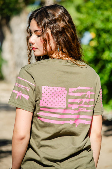Pink gun flag